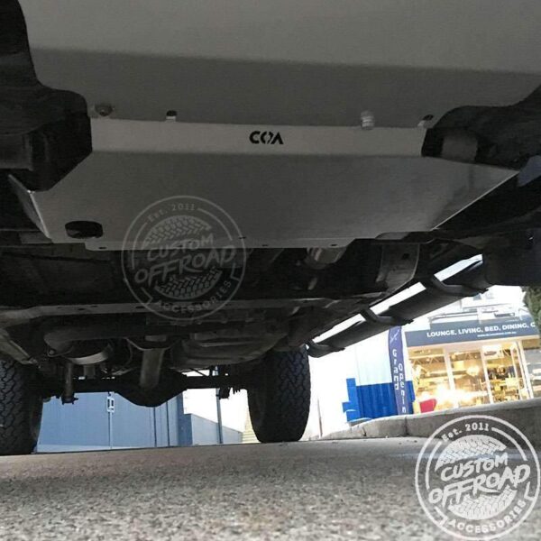 Nissan Navara underbody with bash plates fitted by Custom Offroad Accessories